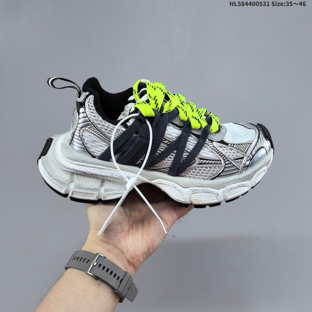 Silver and Grey Balenciaga 3XL Low-Top Sneakers - product image from the listing.