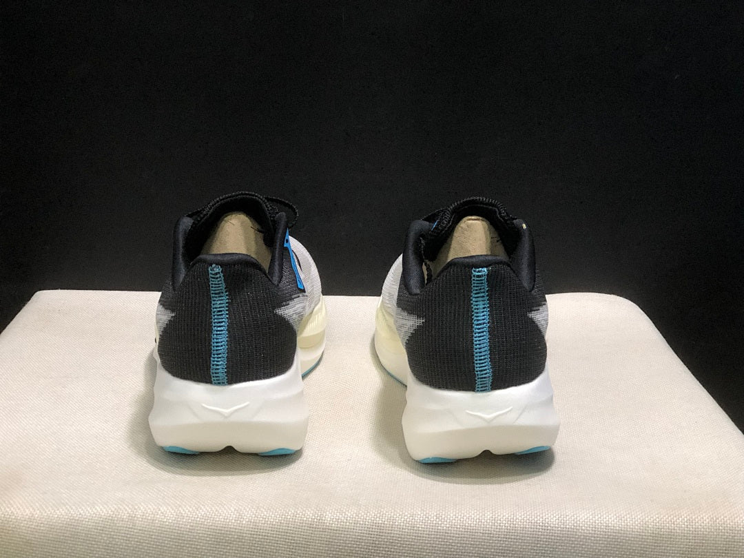 White, Black and Blue - HOKA Rocket X 3 Running Shoes - product image from the listing.