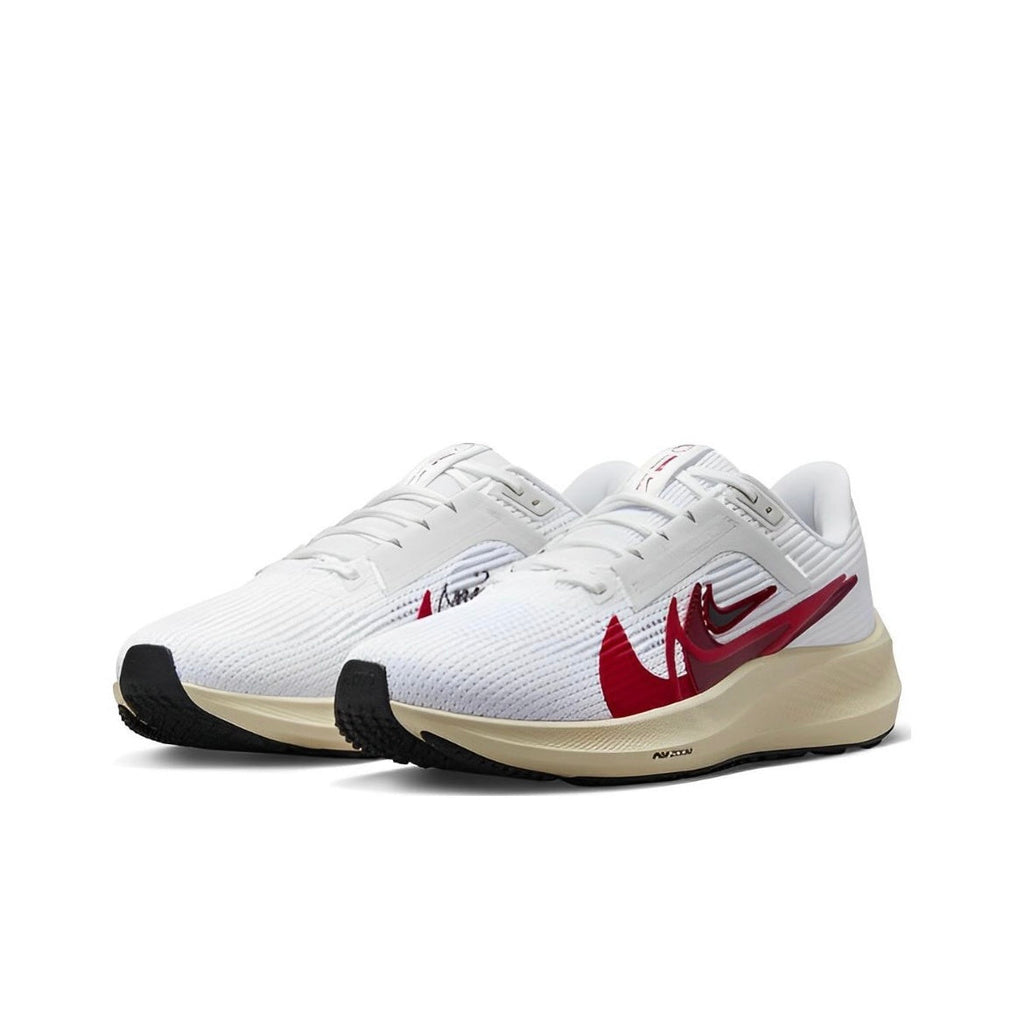 Nike Pegasus 40 PRM Running Shoes in White Red FB7703-100 - product image from the listing.