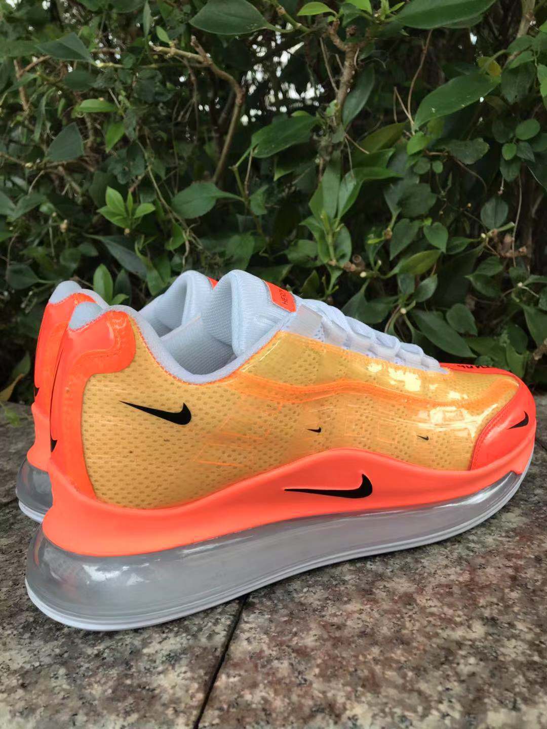Orange and Yellow Nike Air Max 720 Sneakers - product image from the listing.