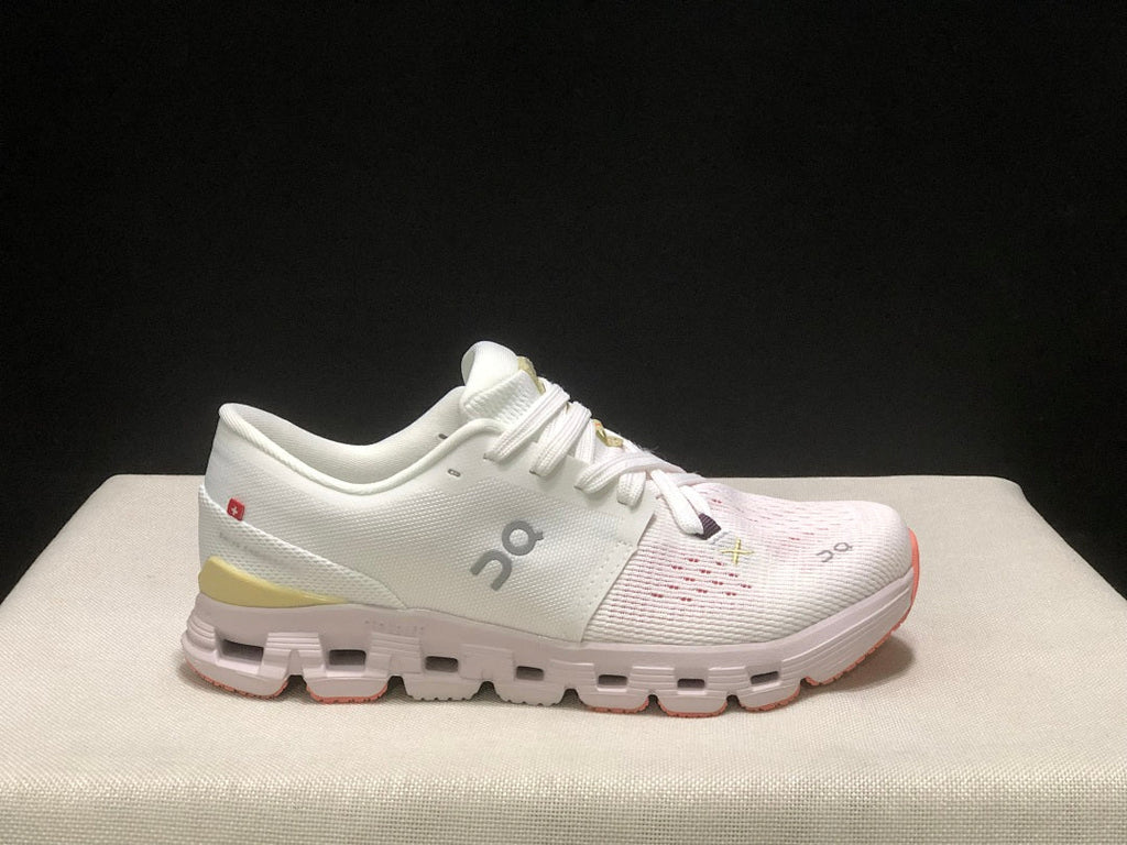 On Cloud X 4 Sneakers in White Yellow Pink - product image from the listing.