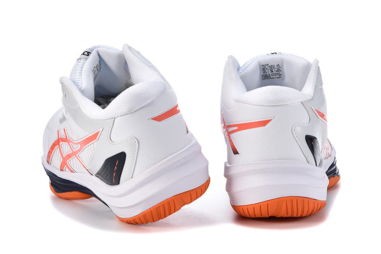 ASICS Sky Elite FF MT 3 Volleyball Shoes in White Orange - product image from the listing.