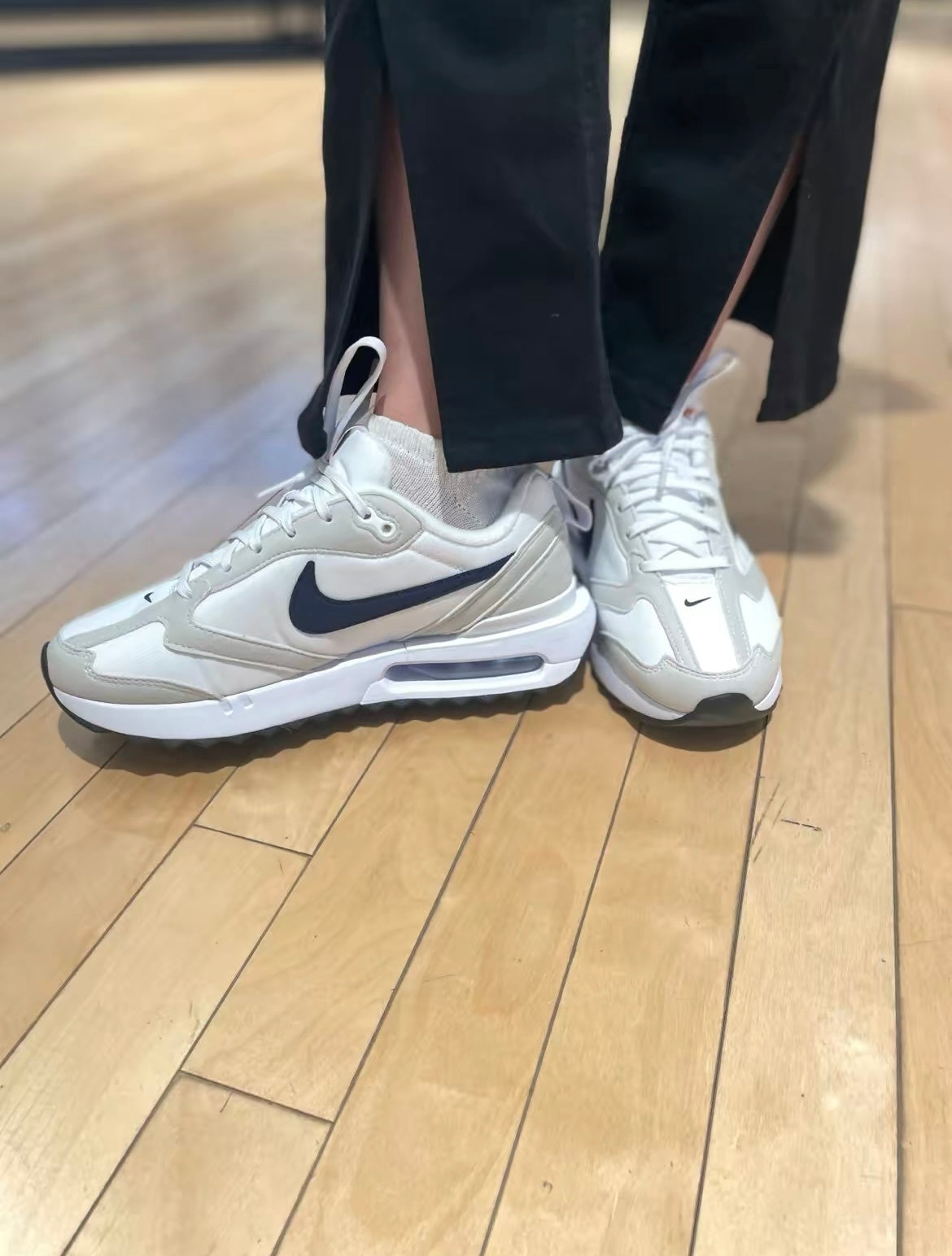 Nike Air Max Dawn Sneakers in White Grey DH5131-100 - product image from the listing.