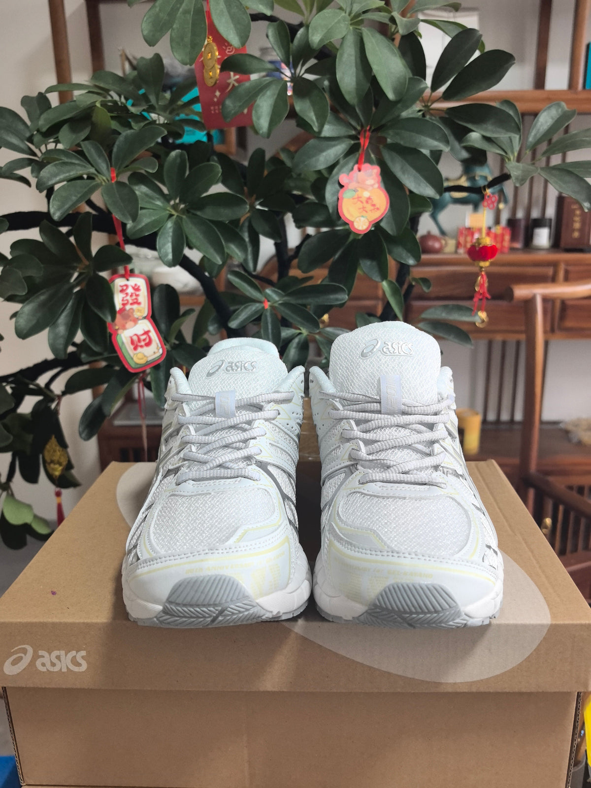 Silver and White ASICS N2 Sneakers - product image from the listing.