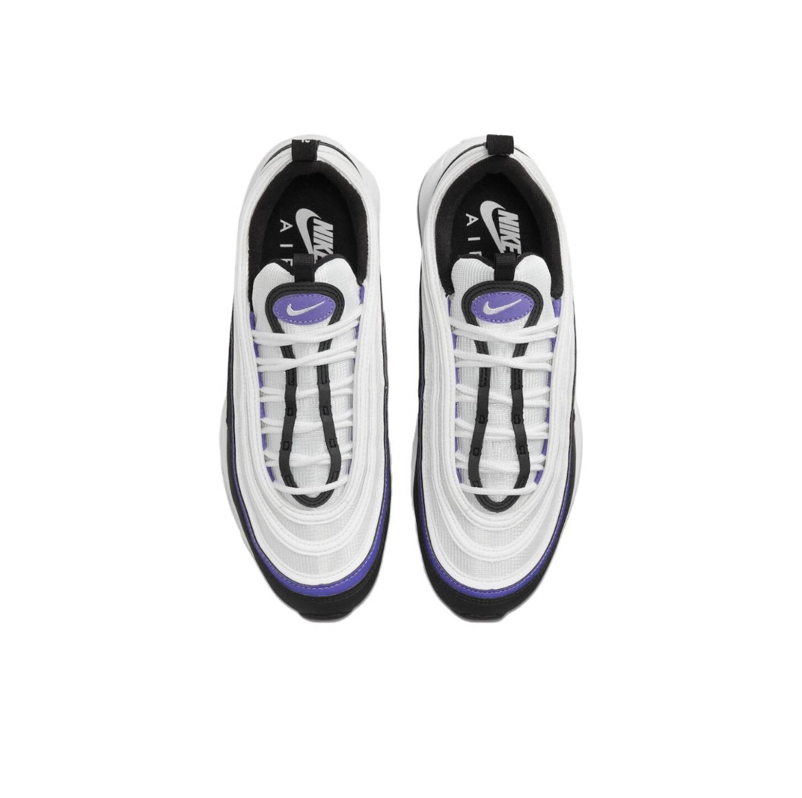 Nike Air Max 97 Sneakers in Black White Purple 921826-109 - product image from the listing.