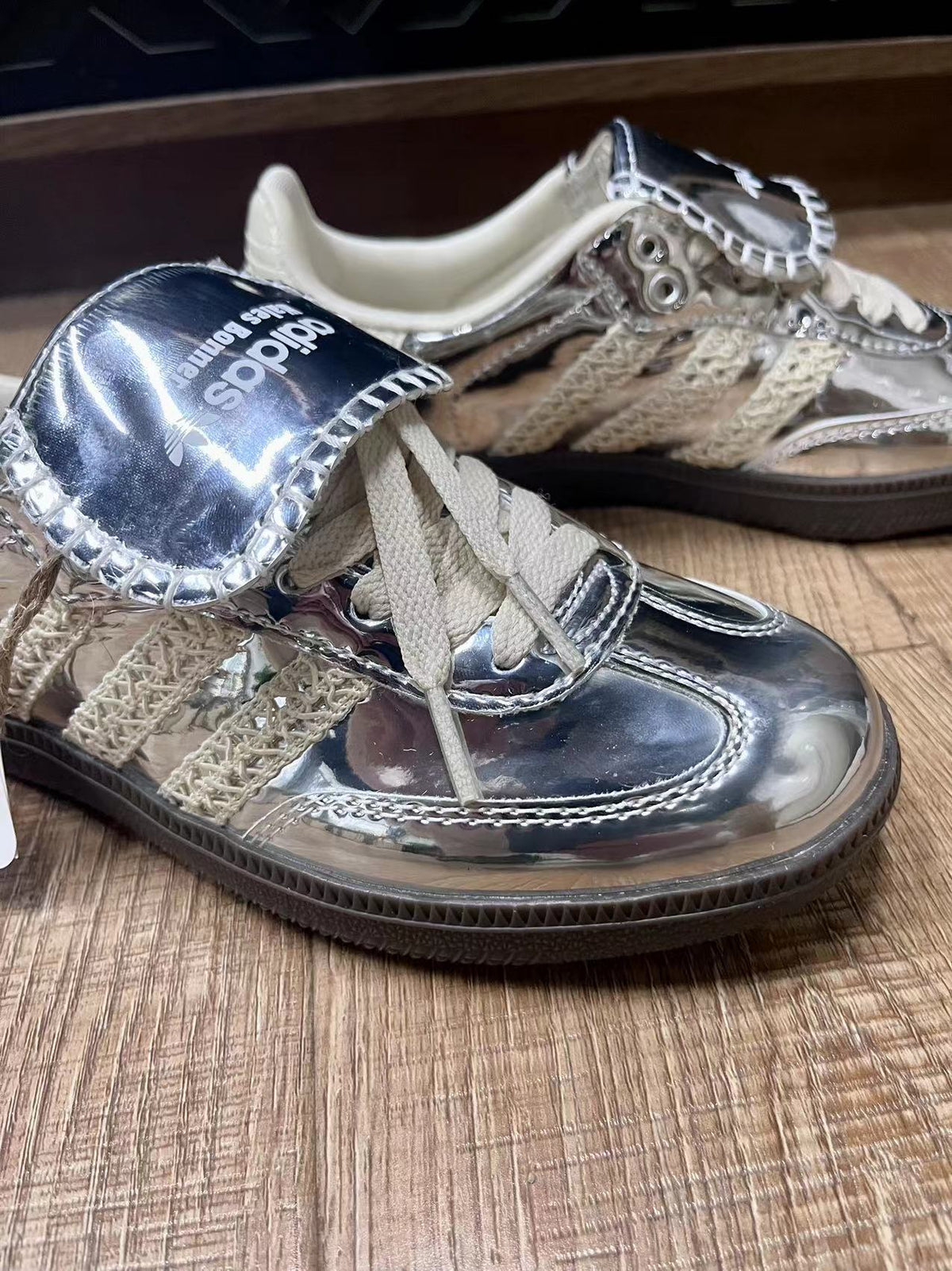 adidas x Wales Bonner Samba Low-Top Sneakers in Silver - product image from the listing.