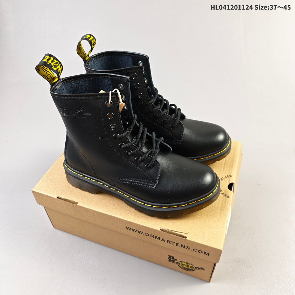 1460 Smooth Black Platform Lace-Up Boots by Dr. Martens - product image from the listing.