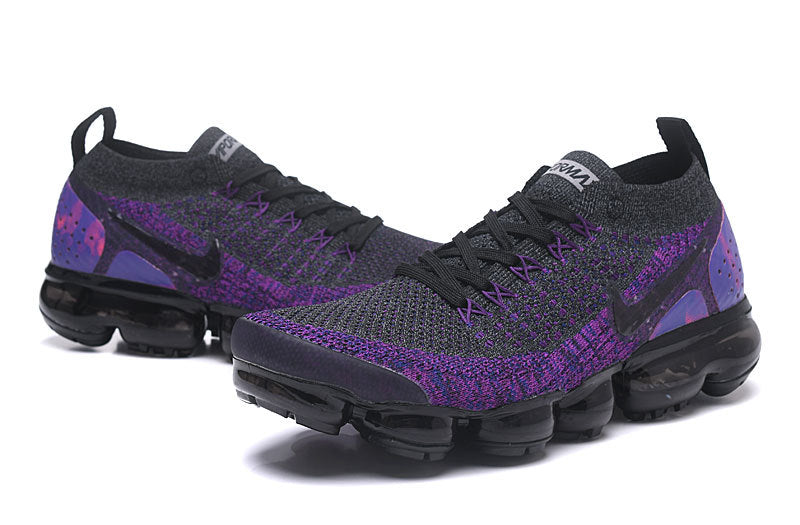 Nike Air VaporMax Flyknit 2 Sneakers in Purple Black 942842-600 - product image from the listing.