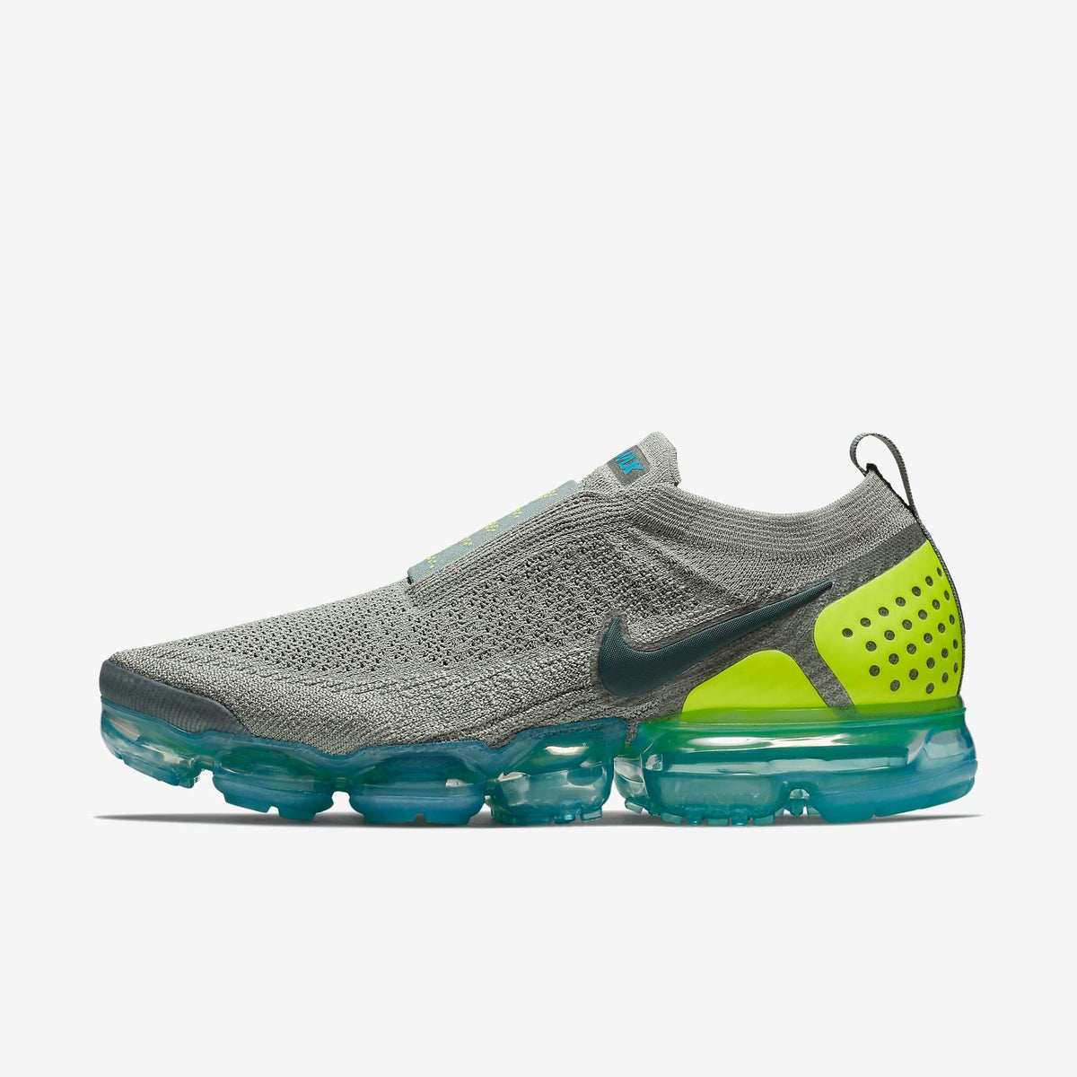 Nike Air VaporMax Flyknit MOC 2 Sneakers in Grey Volt - product image from the listing.