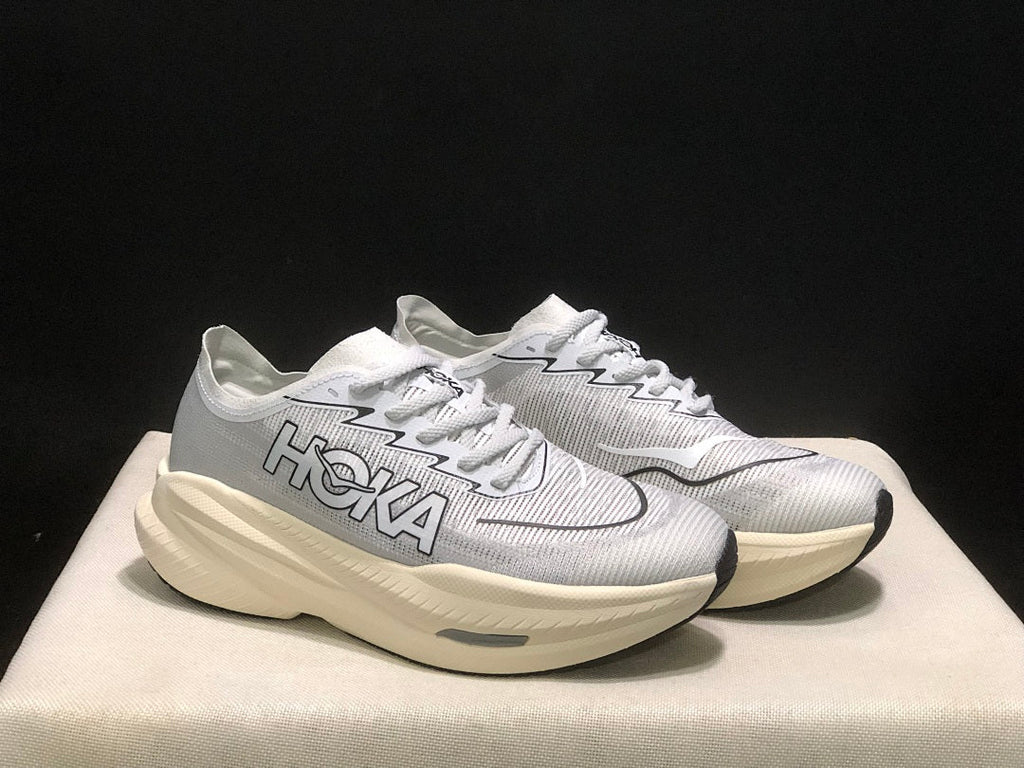 White and Gray HOKA Mach X 2 Running Shoes - product image from the listing.