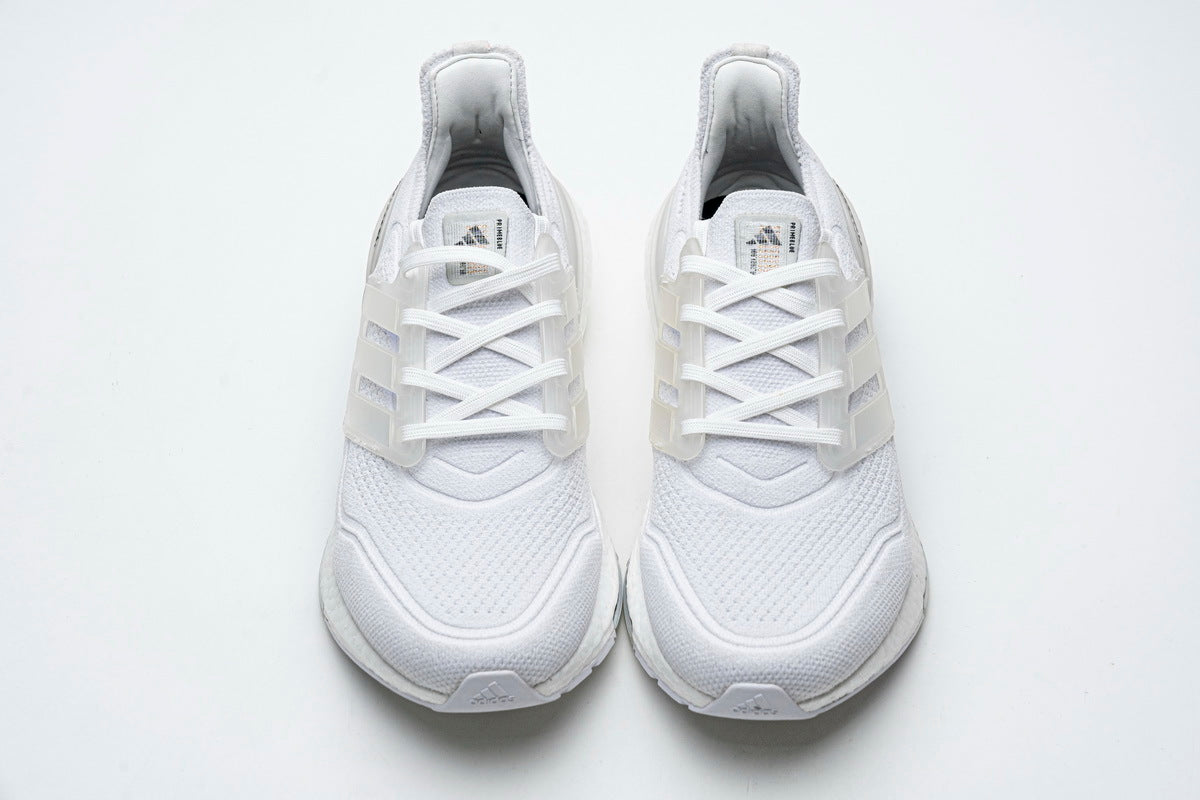 adidas UltraBoost 21 Running Shoes in White FY0846 - product image from the listing.