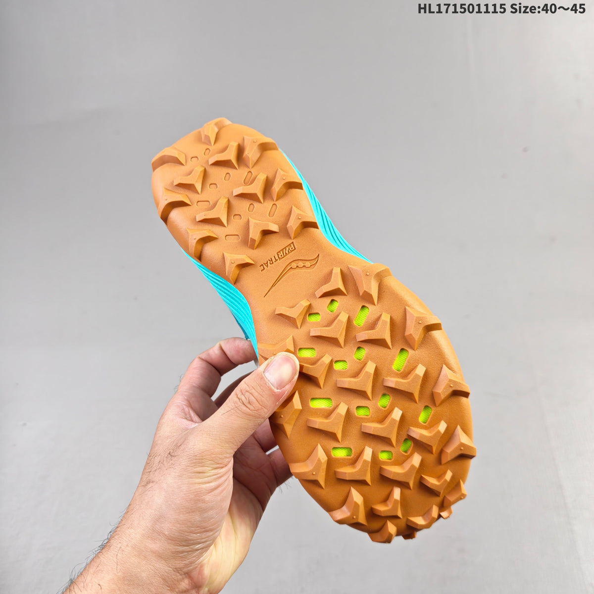 Saucony Endorphin Rift Trail Running Shoes, in White and Teal - product image from the listing.