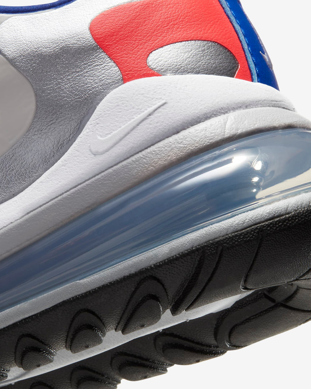 Nike Air Max 270 React Sneakers in White Red Blue CW3094-100 - product image from the listing.