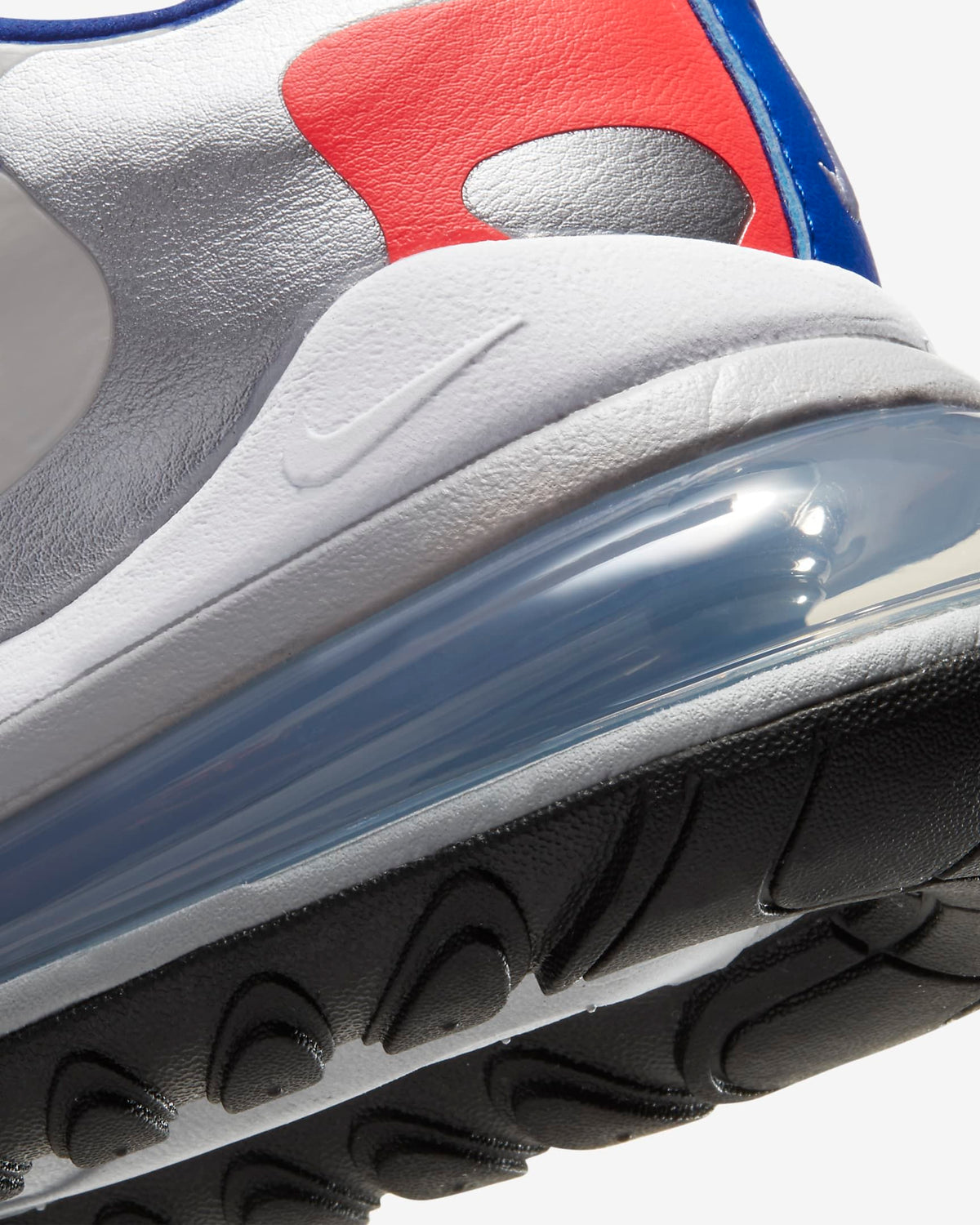 Nike Air Max 270 React Sneakers in White Red Blue CW3094-100 - product image from the listing.