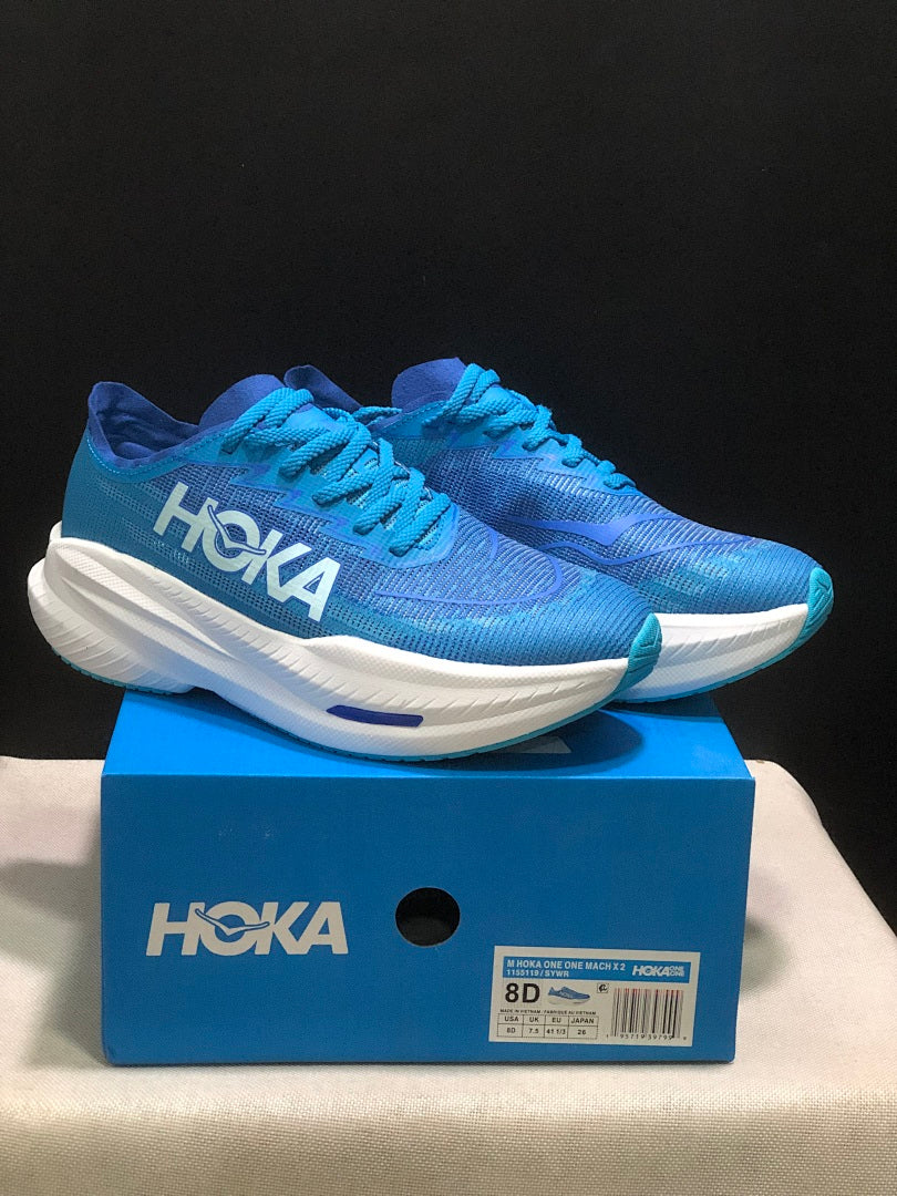 HOKA Mach X 2 Running Shoes in Blue - product image from the listing.
