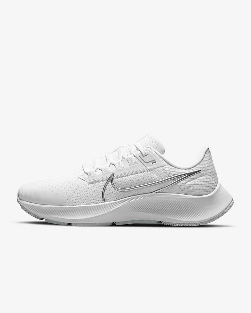 Nike Air Zoom Pegasus 38 Running Shoes in White CW7358-100 - product image from the listing.