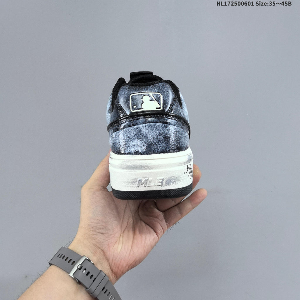 MLB Chunky Liner Low-Top Sneakers, in Black and White - product image from the listing.