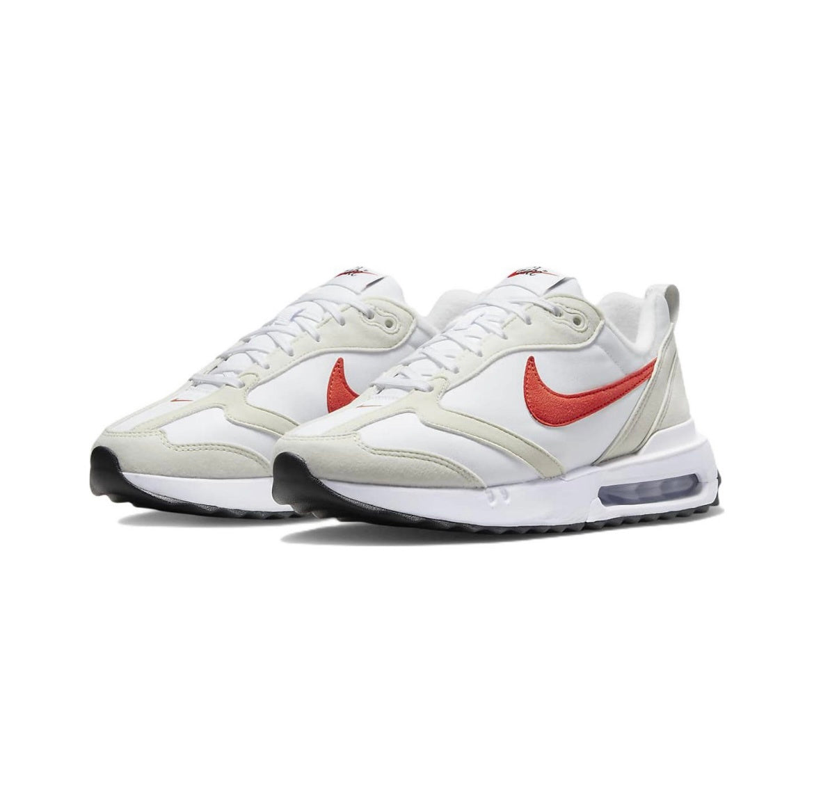 Nike Air Max Dawn Sneakers in White Red DC4068-101 - product image from the listing.
