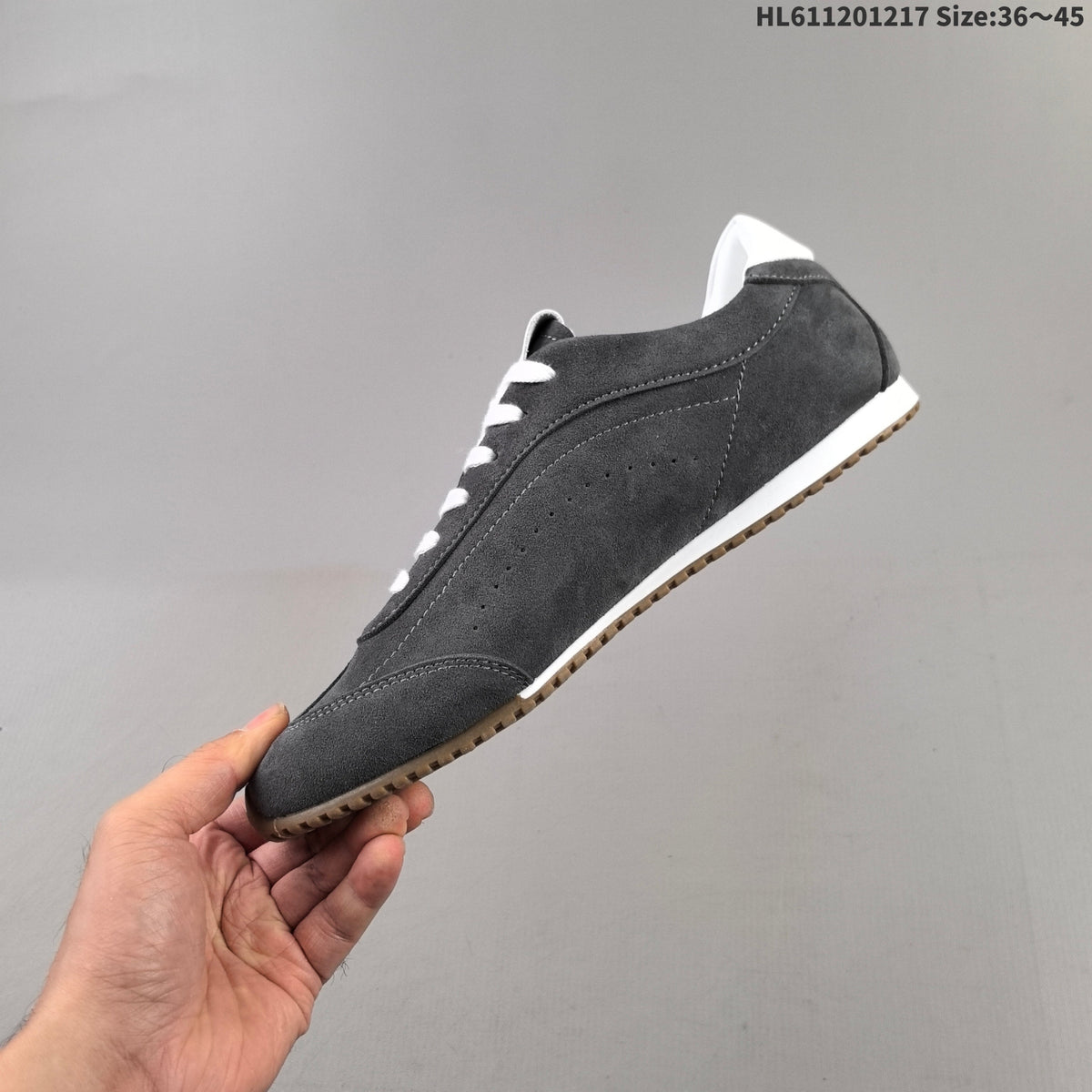 Charcoal Alo Yoga Sunset Low-Top Suede Sneakers - product image from the listing.
