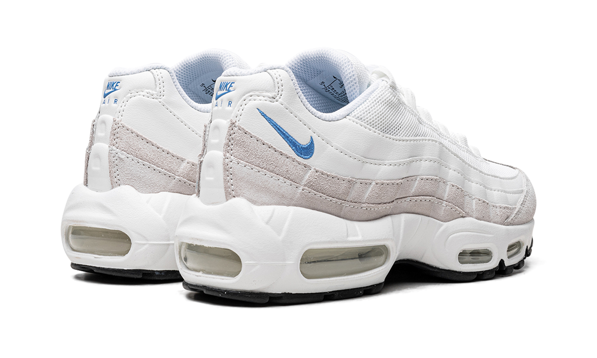 Women's AIR MAX 95 MNS "Summit White University Blue" DJ9981 100 - product image from the listing.