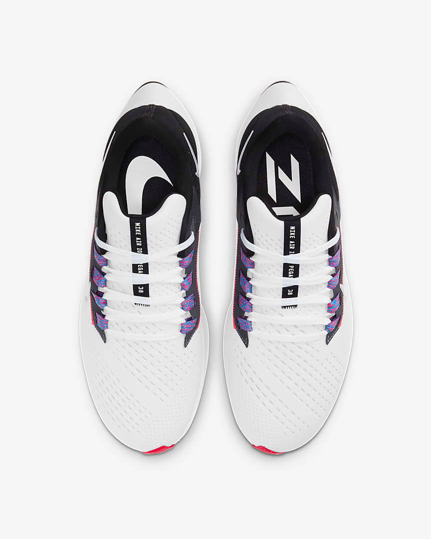 Nike Air Zoom Pegasus 38 Running Shoes in White CW7358-101 - product image from the listing.