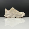 Beige and Tan HOKA Clifton 9 Running Shoes - product image from the listing.