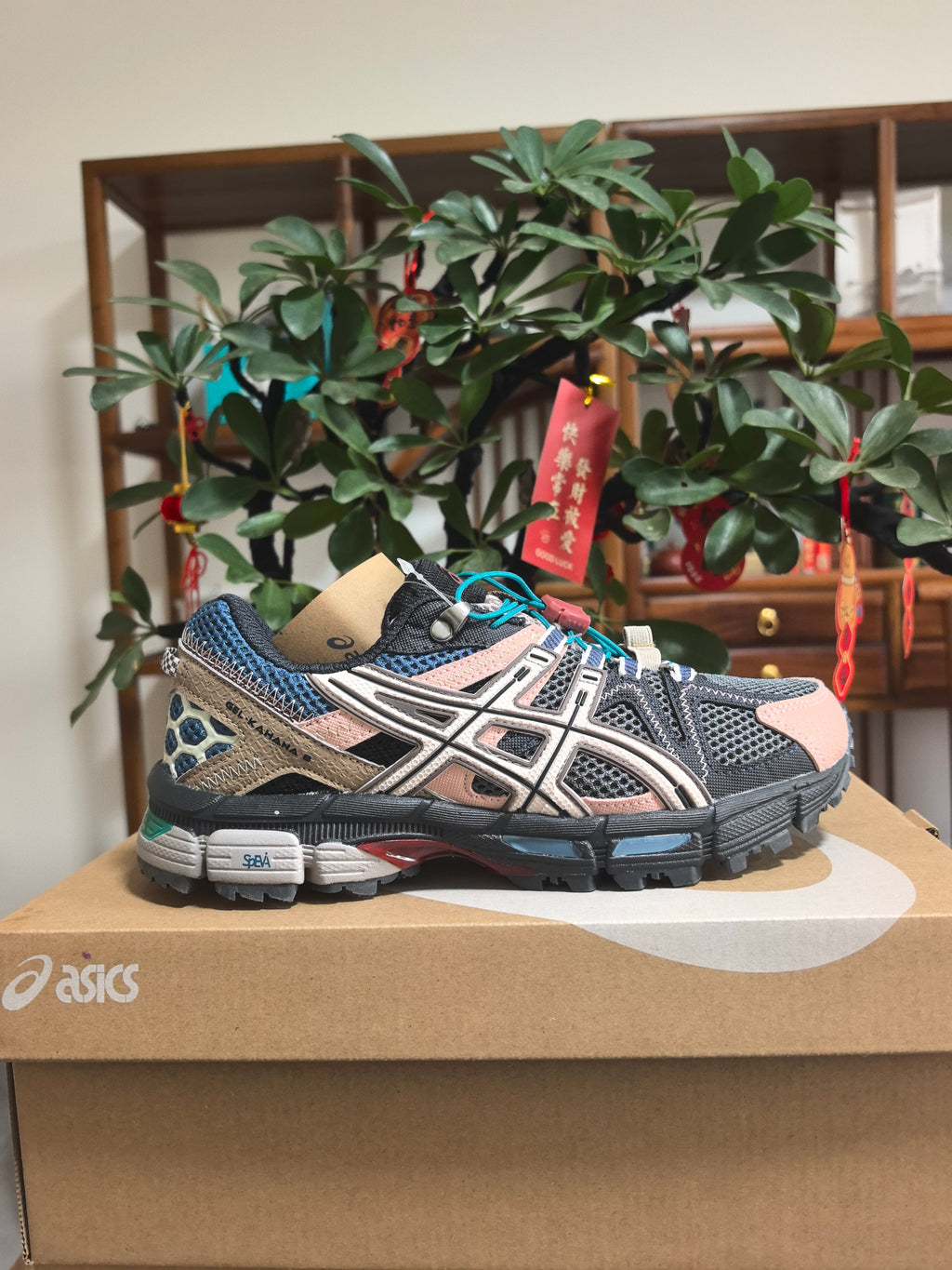 Gray and Brown ASICS GEL-Kayano 14 Sneakers - product image from the listing.