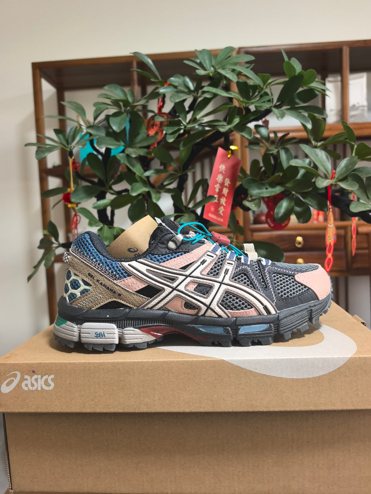 Gray and Brown ASICS GEL-Kayano 14 Sneakers - product image from the listing.