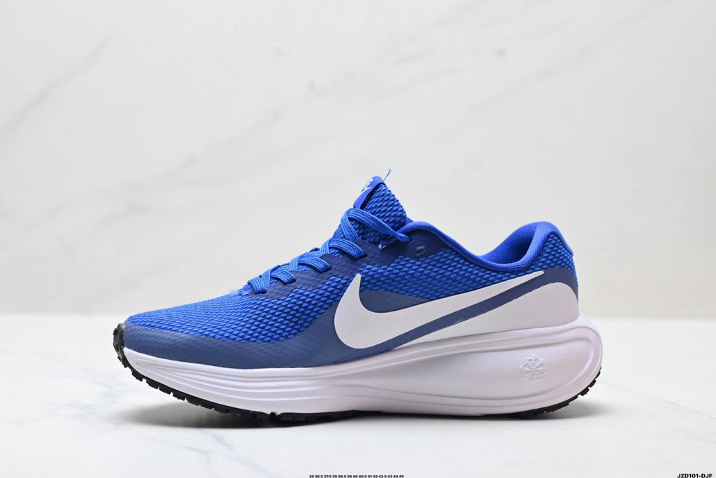 Blue and White Nike Revolution 8 Running Shoes - product image from the listing.