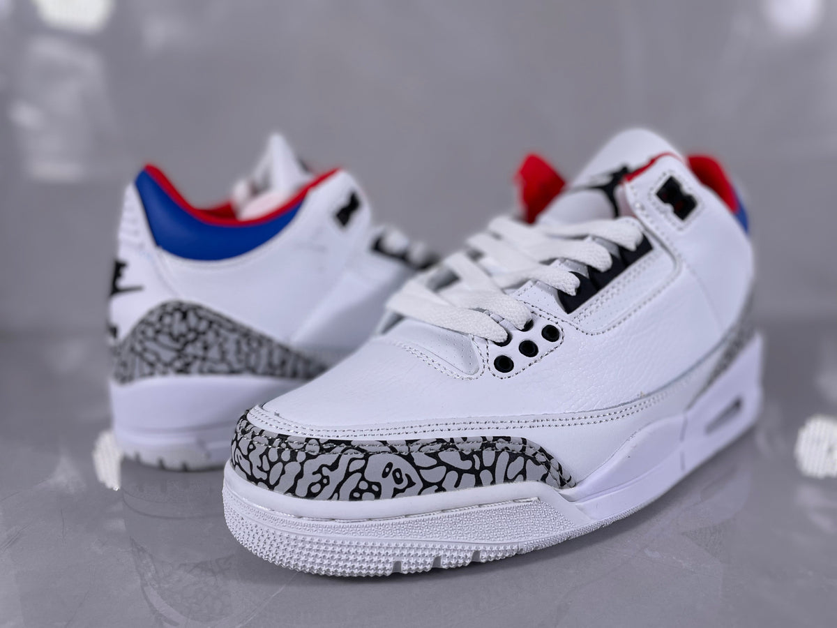 White Cement Sneakers - Jordan 3 Retro - product image from the listing.