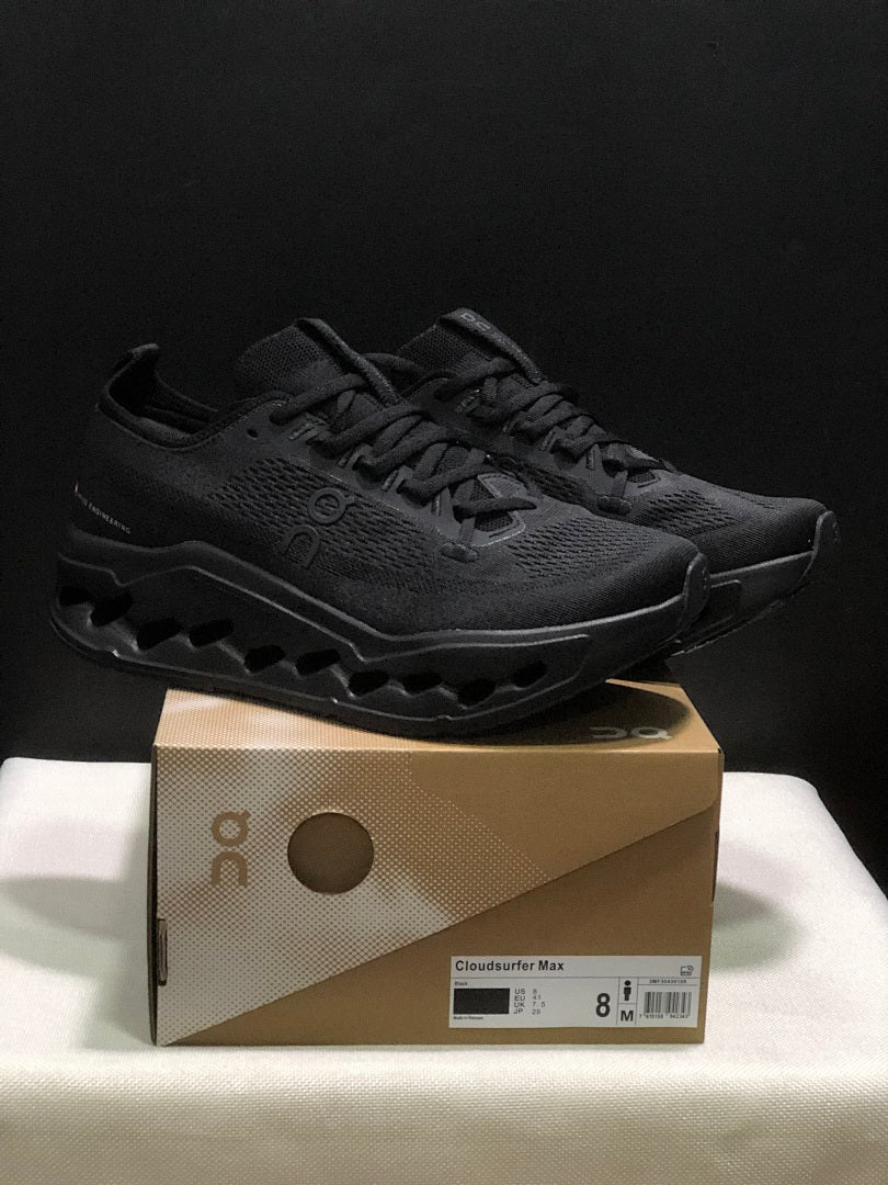 On Cloudsurfer Max Running Sneakers in Black - product image from the listing.