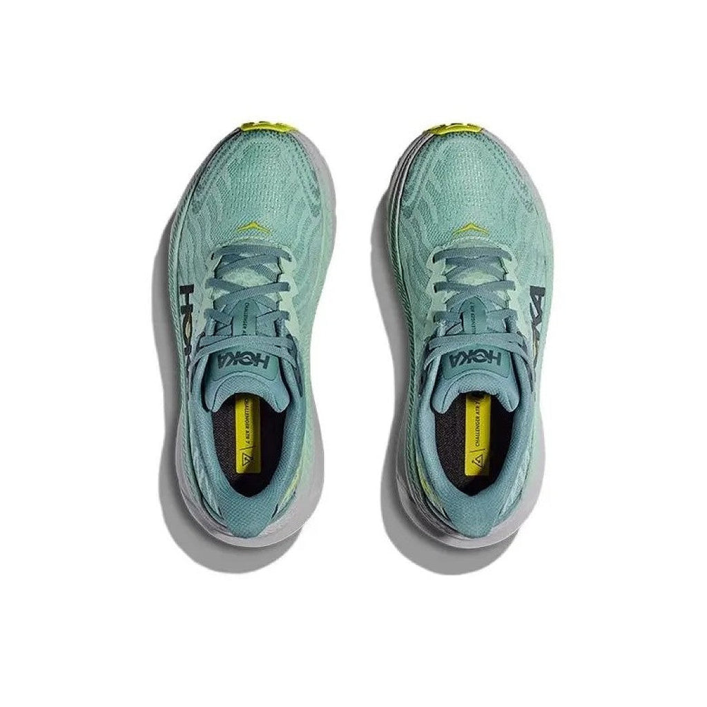 Teal HOKA Challenger 7 Trail Running Shoes - product image from the listing.