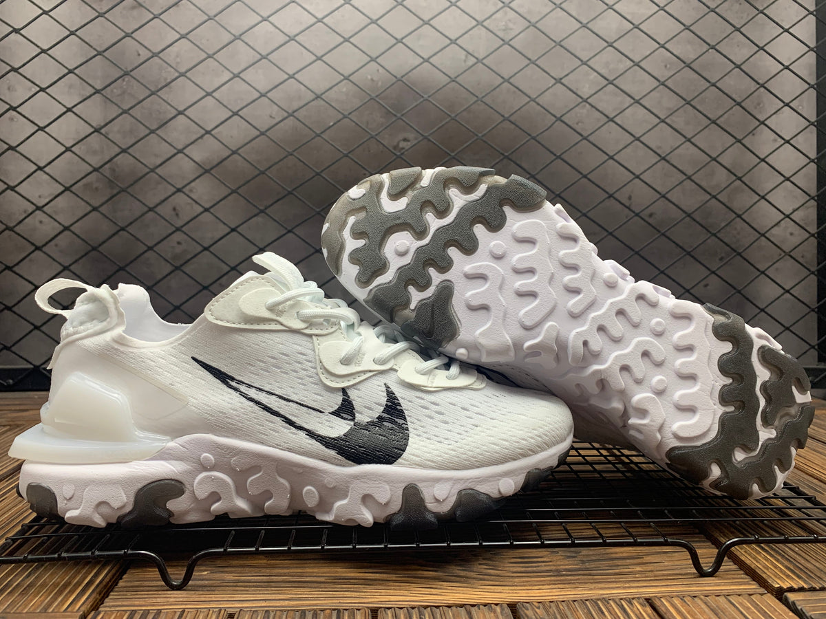 Nike React Vision Sneakers in White Black - product image from the listing.