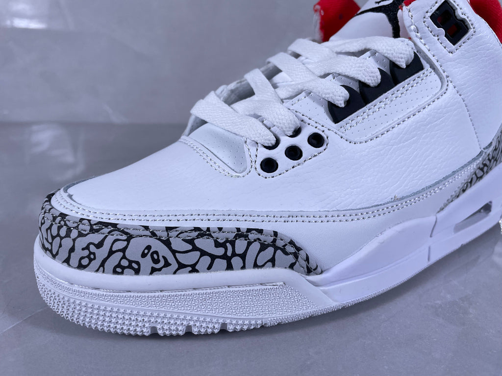 White Cement Sneakers - Jordan 3 Retro - product image from the listing.