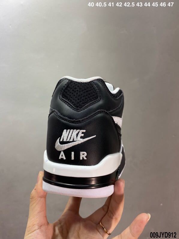 Nike Air Flight Basketball Sneakers in Black and White - product image from the listing.