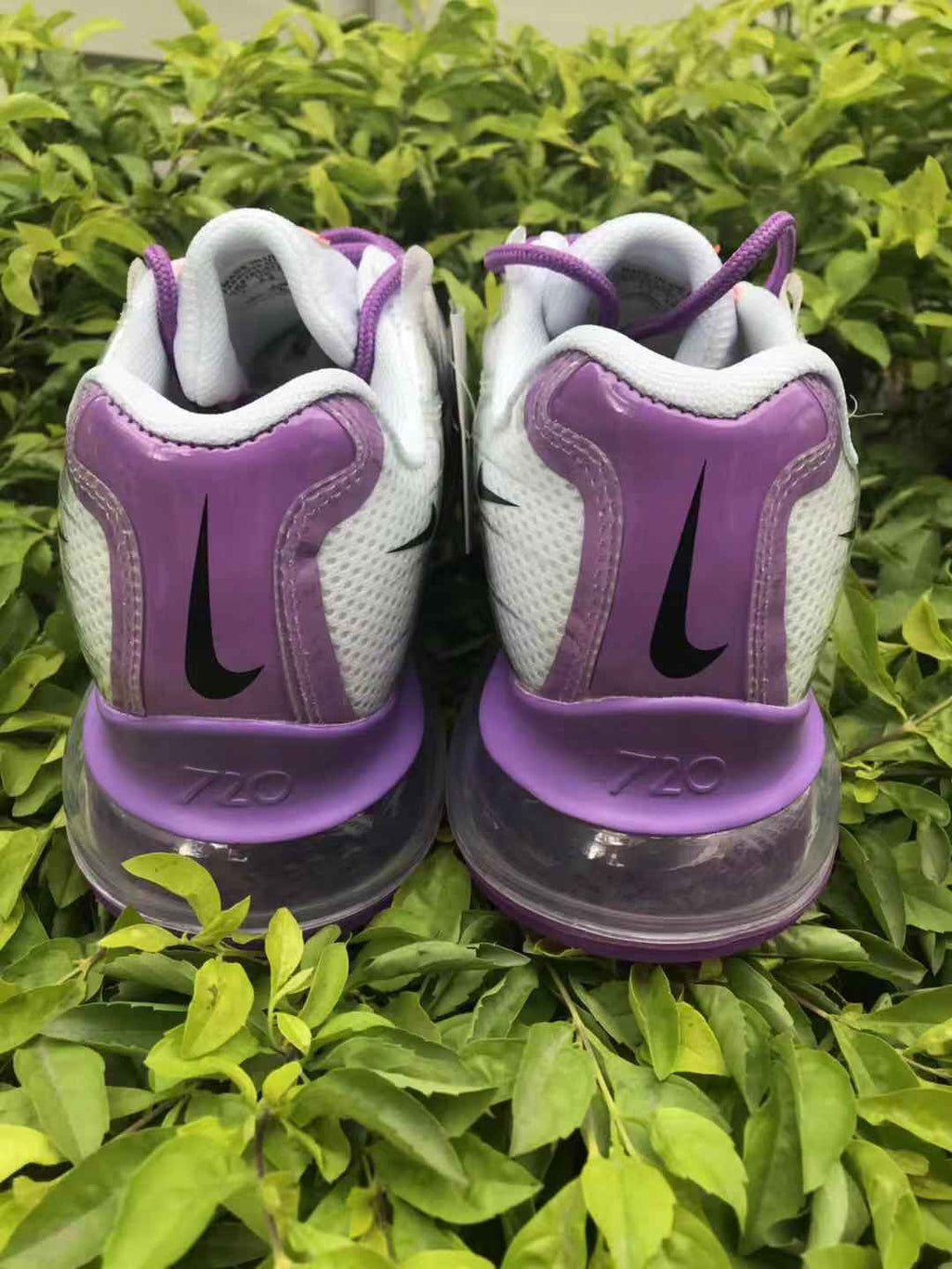 Nike Air Max 720 Sneakers in White and Purple - product image from the listing.