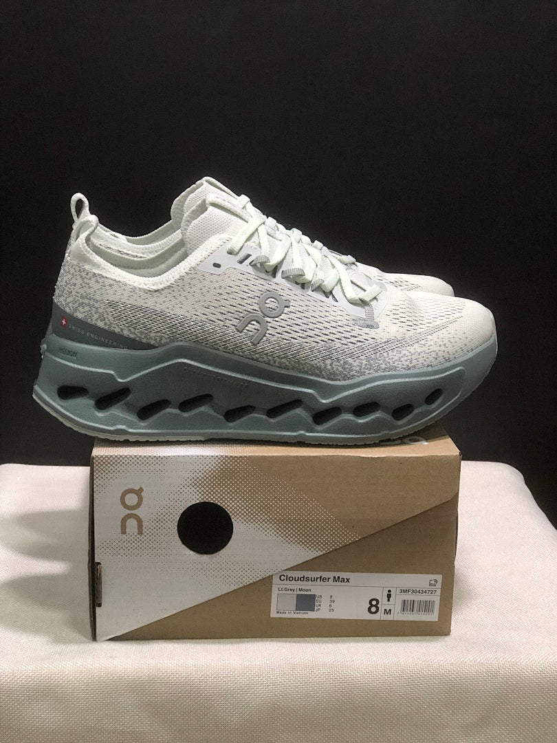 On Cloudsurfer Max Shoes for Running, Grey and Moon - product image from the listing.