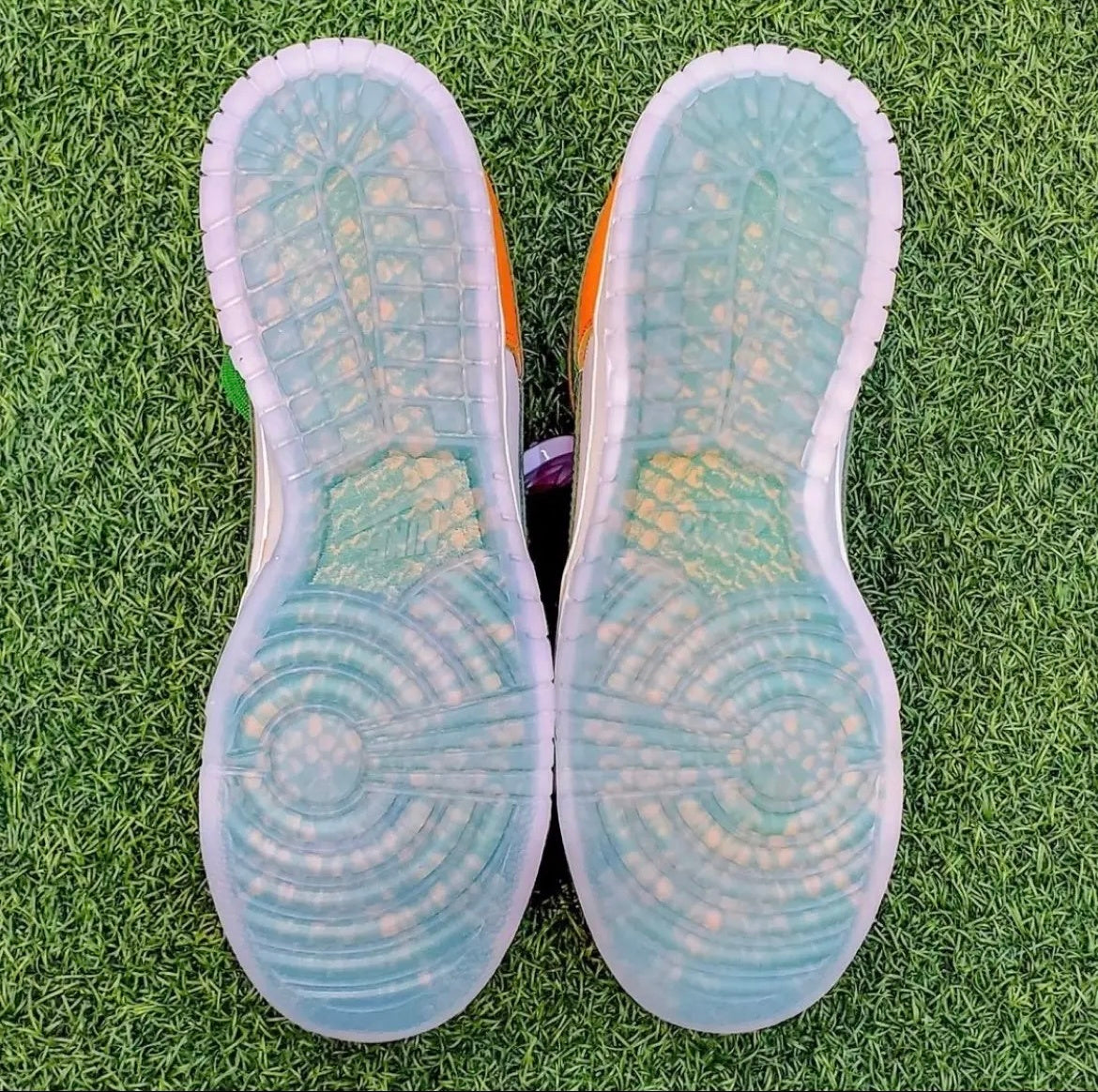 Nike Dunk Low Florida A&M in White Orange DR6188-800 - product image from the listing.