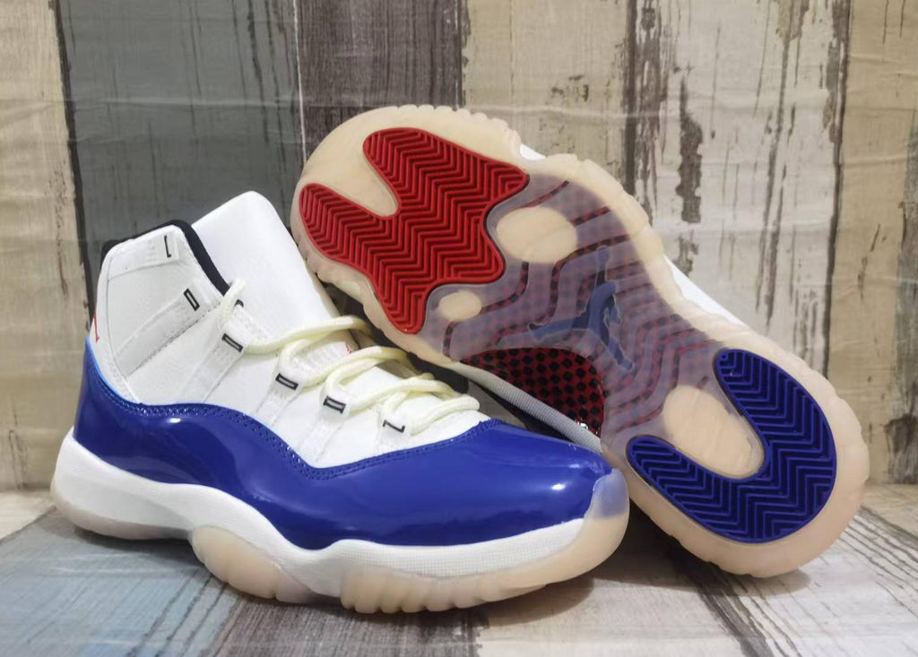 "Rare Air" Air Jordan 11 Retro Deep Royal Blue/Fire Red/Sail - product image from the listing.