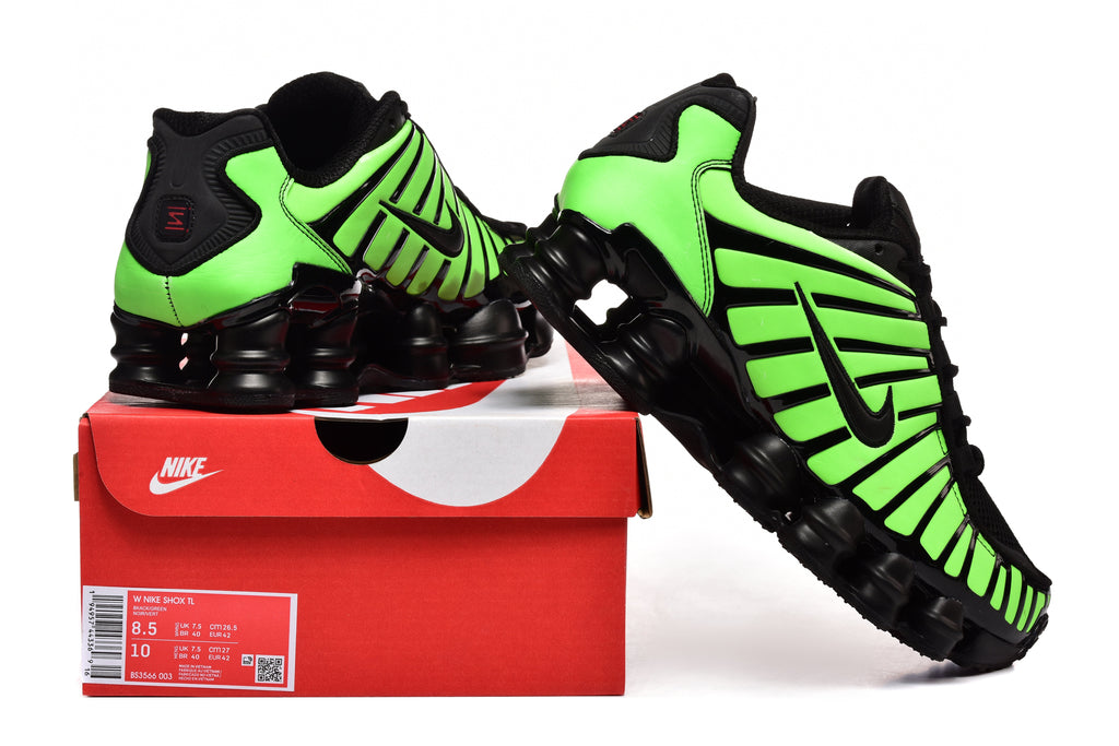 Pink and Black Nike Shox TL Sneakers - product image from the listing.