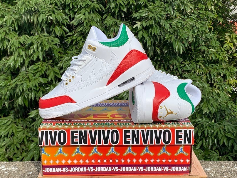 "Meicoei Vuelo" Air Jordan 3 Retro - product image from the listing.