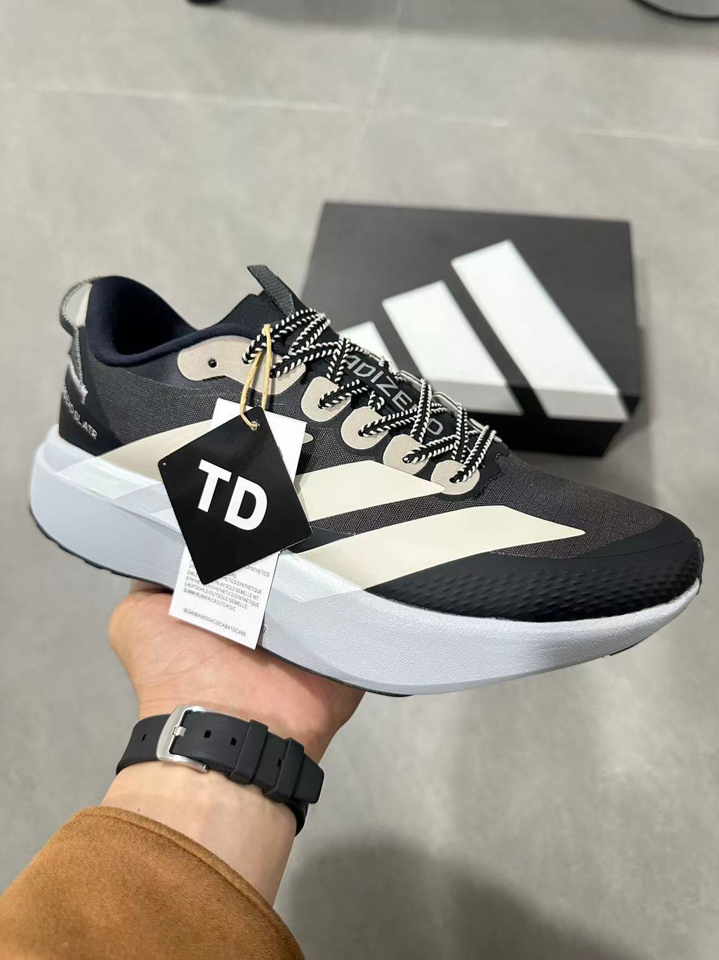 Adidas Terrex Agravic Speed Ultra Trail Running Shoes in Black White - product image from the listing.