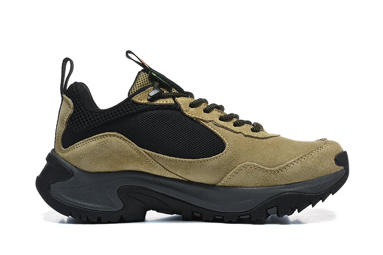 Olive and Black The North Face Suede-Style Trail Sneakers - product image from the listing.