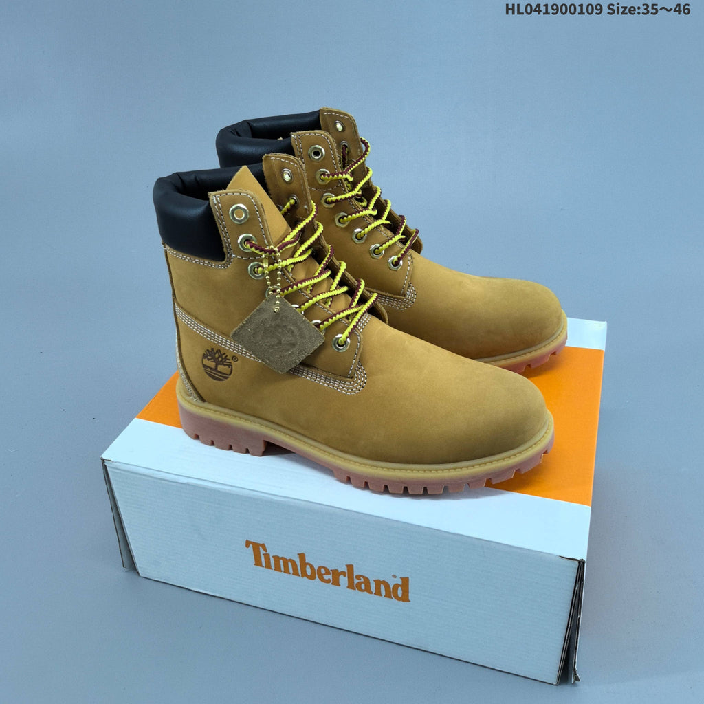 Timberland 6-Inch Lace-Up Boot in Wheat or in Black - product image from the listing.
