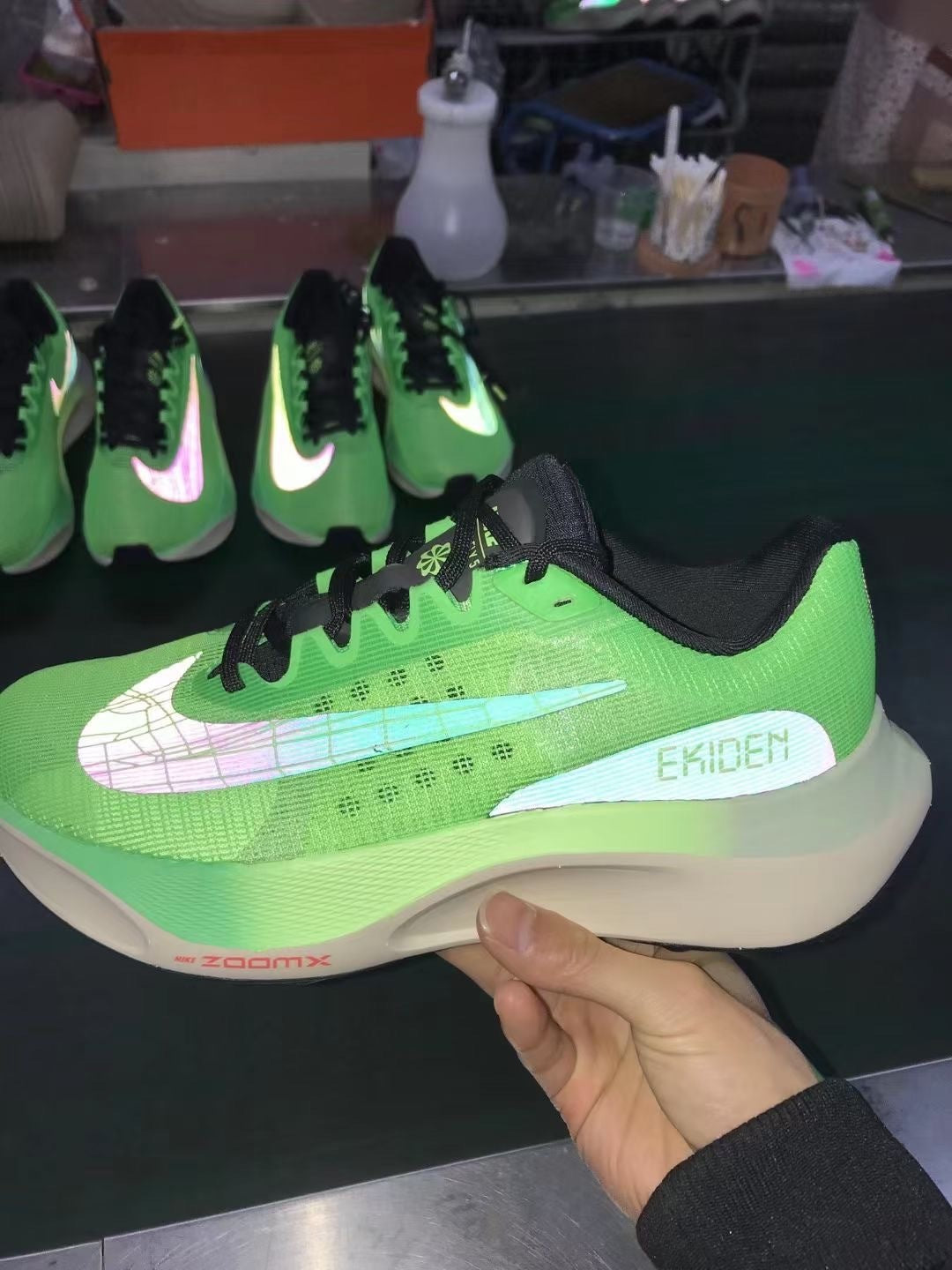 Nike Zoom Fly 5 Ekiden Running Shoes in Green DZ4783-304 - product image from the listing.