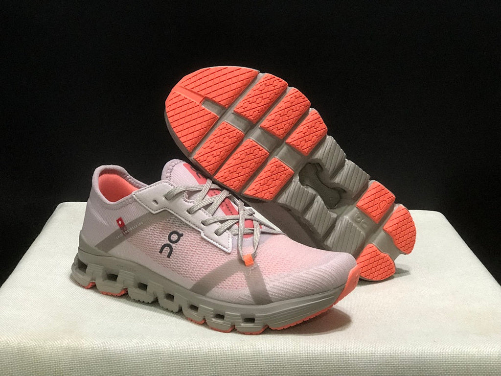 Pink and Gray On Cloud X 4 AD Sneakers - product image from the listing.