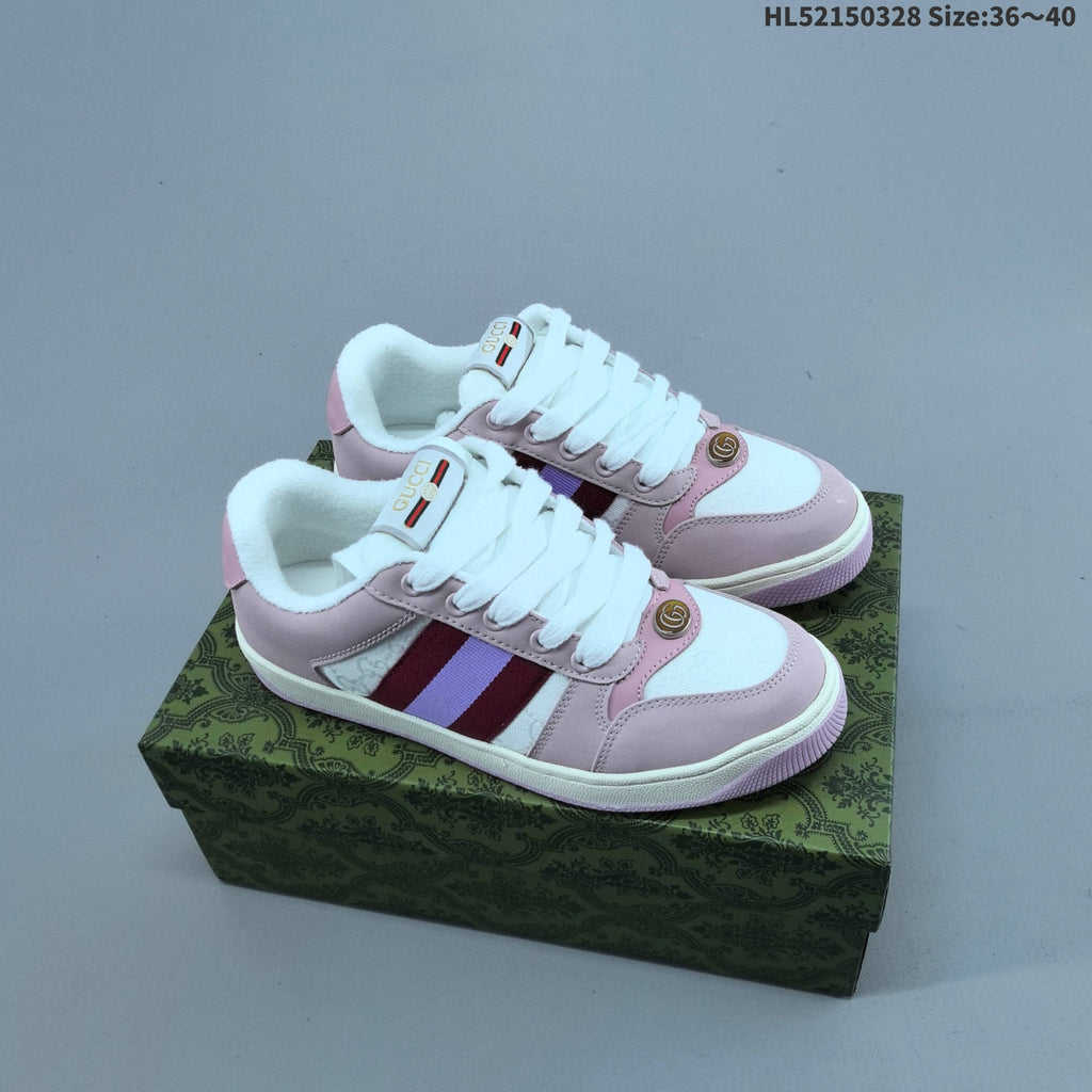 Gucci Screener Distressed Low-Cut Sneakers - product image from the listing.