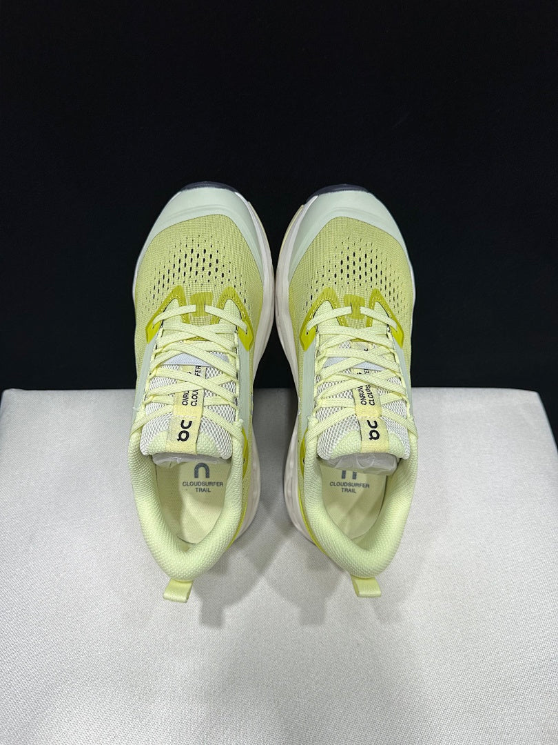 On Cloudsurfer Trail 2 Trail Running Shoes, in Ivory Lime - product image from the listing.