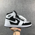 Air Jordan 1 High Sneakers in Black and White 554724-113 - product image from the listing.
