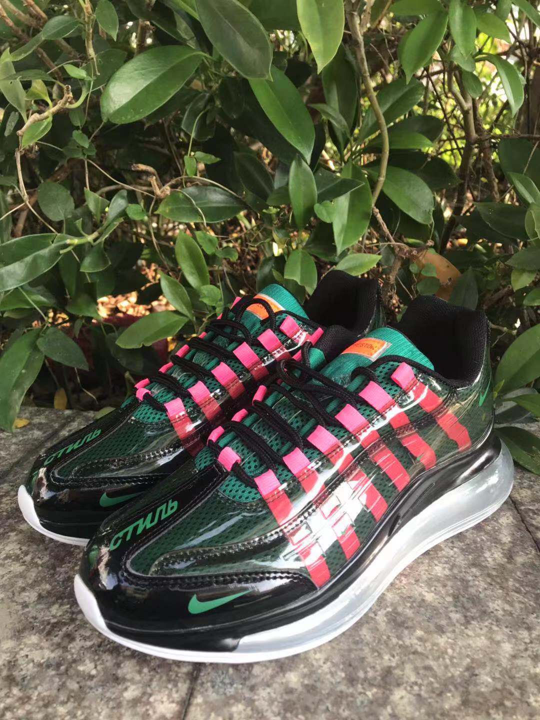 Nike Air Max 720 Sneakers in Green, in Black and Pink - product image from the listing.